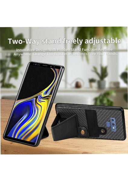 Samsung Galaxy Not 9 Için Kılıf Manyetik Tasarım Cardholder Standı Fonksiyonu (Yurt Dışından)