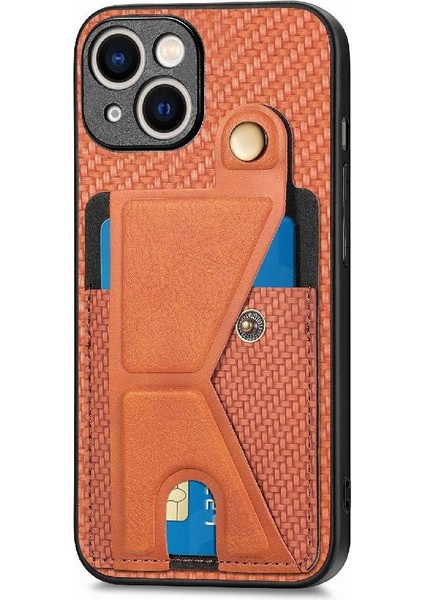 IPhone 15 Için Kılıf Artı Standı Fonksiyonu Manyetik Tasarım Braketi Kart Sahibi (Yurt Dışından)