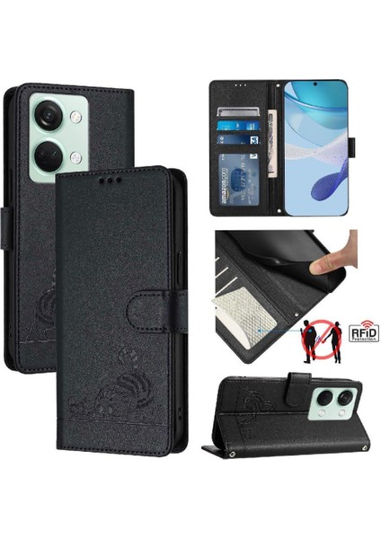 Oneplus Nord 3 Için Kılıf Cüzdan Kapak Çevirin Kart Yuvası Tutucu Kickstand Kedi (Yurt Dışından) indirimleri