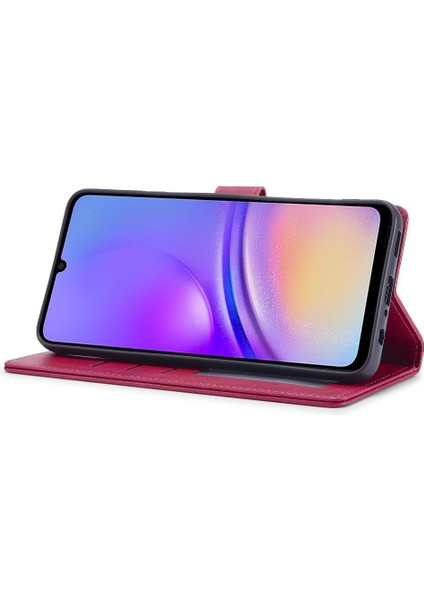 Samsung Galaxy A05 Kart Yuvaları Cüzdan Buzağı Doku Yatay Için Kılıf (Yurt Dışından) modelleri