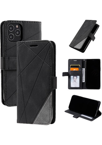 IPhone 12 Için Kılıf Pro Max Kart Tutucu Kickstand Cüzdan Flip Folio Pu (Yurt Dışından)