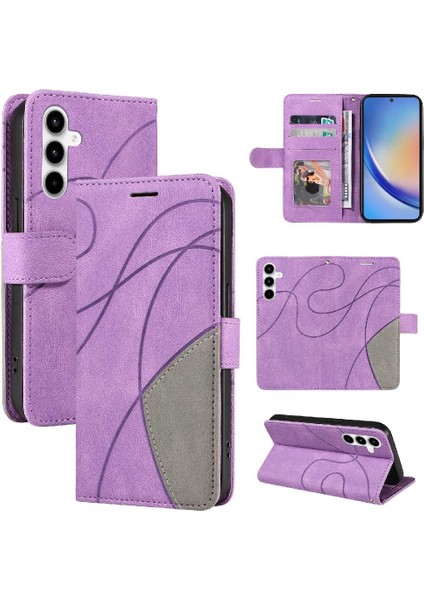 Samsung Galaxy A35 5g Için Kılıf Kart Yuvası Standı ile Pu Deri Flip Folio (Yurt Dışından)