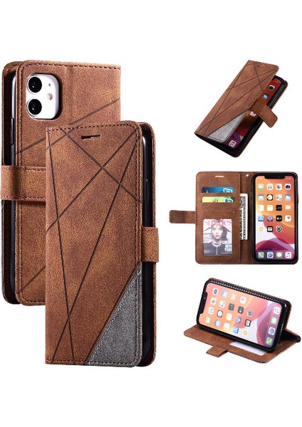 IPhone 11 Için Kılıf Cüzdan Flip Folio Kart Tutucu Kickstand Manyetik Pu (Yurt Dışından)