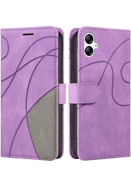 Samsung Galaxy A05 Kickstand Koruyucu Kart Yuvası Standı Pu (Yurt Dışından)