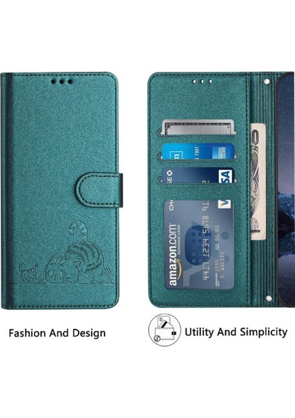 Oneplus 12 5g Kart Yuvası Tutucu Için Kılıf Kickstand Cüzdan Kapak Çevirin Kedi (Yurt Dışından)