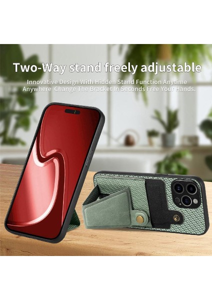 IPhone 15 Için Kılıf Pro Max Standı Fonksiyonu Kart Sahibi Manyetik Tasarım (Yurt Dışından)