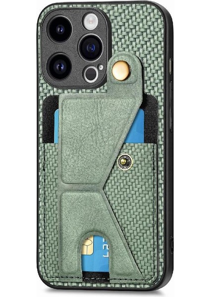IPhone 15 Için Kılıf Pro Max Standı Fonksiyonu Kart Sahibi Manyetik Tasarım (Yurt Dışından)