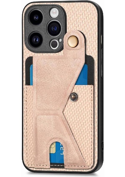 IPhone 15 Için Kılıf Pro Max Standı Fonksiyonu Kart Sahibi Manyetik Tasarım (Yurt Dışından)