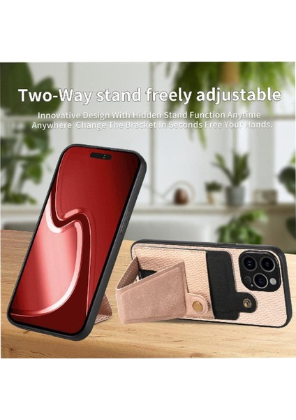 IPhone 15 Için Kılıf Pro Max Standı Fonksiyonu Kart Sahibi Manyetik Tasarım (Yurt Dışından)