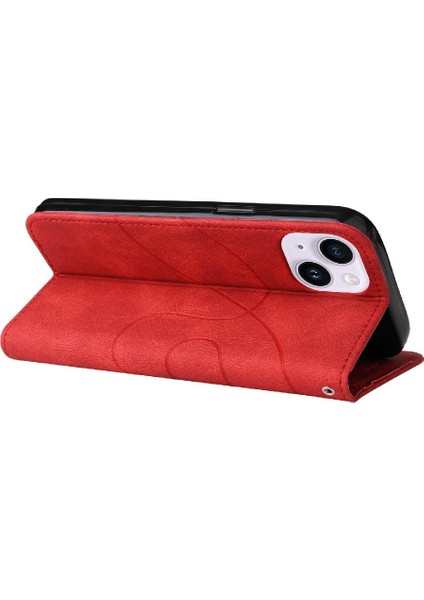 IPhone 15 Artı Kickstand Koruyucu Pu Deri Flip Folio Kılıf (Yurt Dışından)
