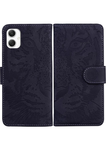 Samsung Galaxy A06 Kickstand Koruyucu Kabartmalı Sevimli Kaplan Için Flip Case (Yurt Dışından)
