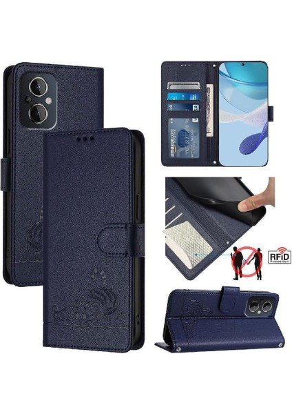 Oppo Için Kılıf Oppo 8z 5g/oppo 7z 5g Kedi Rfıd Cüzdan Kapak Çevirin Kart Yuvası (Yurt Dışından) indirimleri