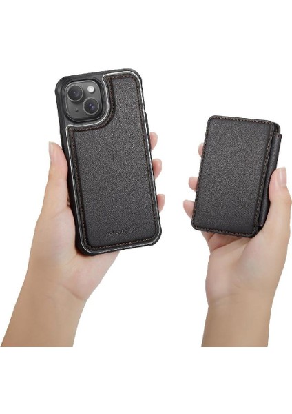 IPhone 15 Artı Ayrılabilir Cüzdan Rfıd Engelleme Manyetik Standı (Yurt Dışından)