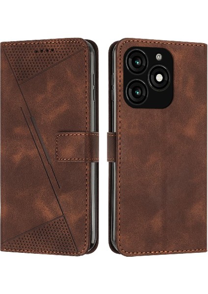 Tecno Spark 20 Darbeye Kapak Pu Deri Tam Koruma Için Kılıf (Yurt Dışından)