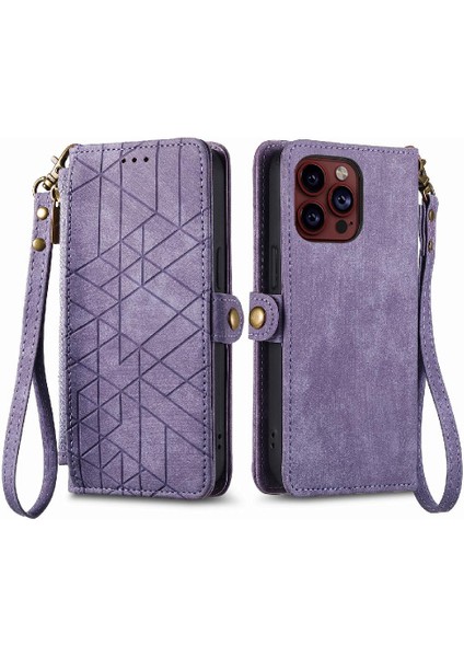 IPhone 15 Için Flip Case Pro Max Basit Iş Kapak Kapak Darbeye (Yurt Dışından)