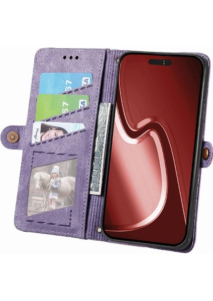 IPhone 15 Için Flip Case Pro Max Basit Iş Kapak Kapak Darbeye (Yurt Dışından)