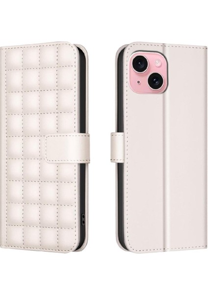 IPhone 15 Için Flip Case Artı Pu Deri Iş Basit Tarzı Kart Yuvaları (Yurt Dışından)