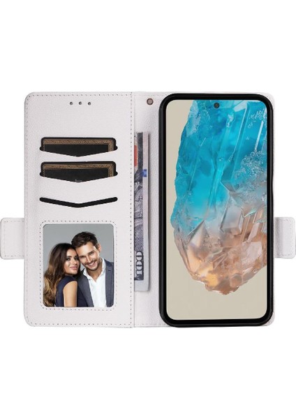 Samsung Galaxy M35 5g Pu Deri Manyetik Yan Toka Kart Için Flip Case (Yurt Dışından)