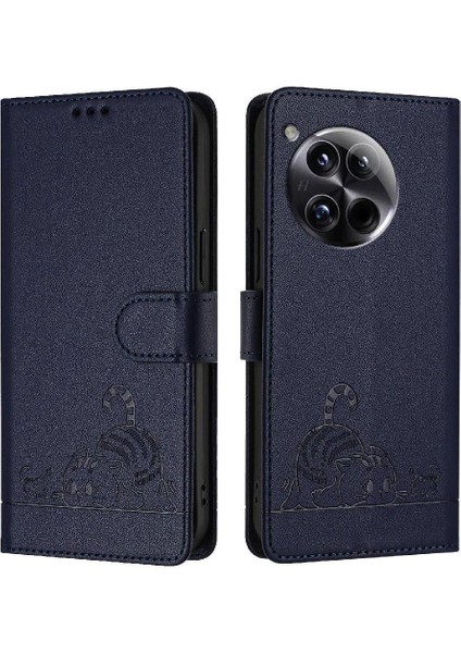 Oneplus 12 5g Kart Yuvası Tutucu Için Kılıf Kickstand Cüzdan Kapak Çevirin Kedi (Yurt Dışından)