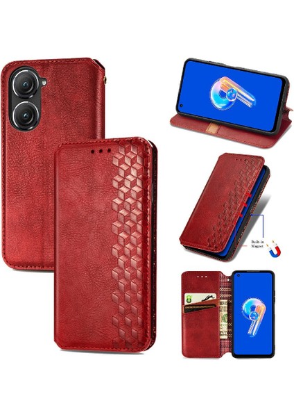 Asus Zenfone 9 Için Kılıf Cüzdan Fonksiyonu Moda Tasarım Deri Kılıf Flip (Yurt Dışından) fırsatları