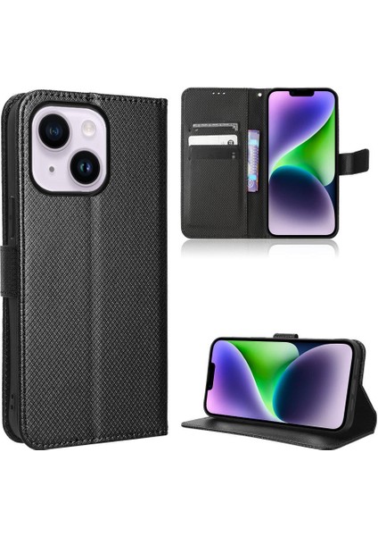 IPhone 15 Için Kılıf Artı Kart Tutucu Kapak Manyetik Cüzdan Kickstand (Yurt Dışından)