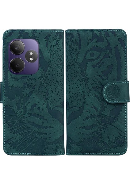 Realme Gt 6 Kabartmalı Sevimli Kaplan Deri Cüzdan Kickstand Için Flip Case (Yurt Dışından)