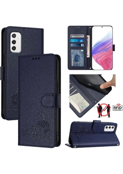 Samsung Galaxy M52 5g Kart Yuvası Tutucu Için Kickstand Cüzdan Flip Kedi (Yurt Dışından)