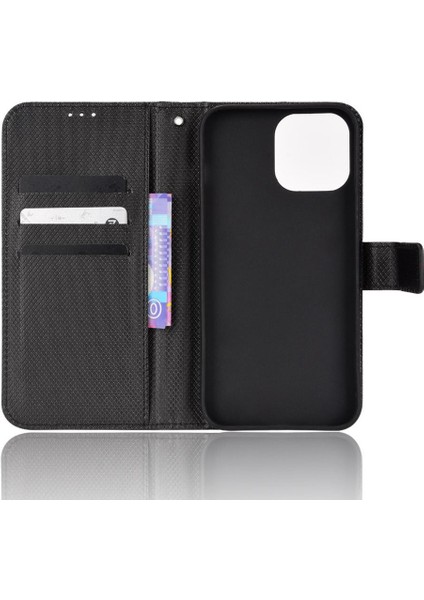 IPhone 13 Için Kılıf Pro Nax Kart Tutucu Kickstand Manyetik Cüzdan Kapak (Yurt Dışından)