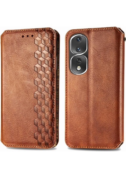 Huawei Onur 80 Pro Cüzdan Fonksiyonu Için Kılıf Deri Kılıf Moda Tasarımı (Yurt Dışından)