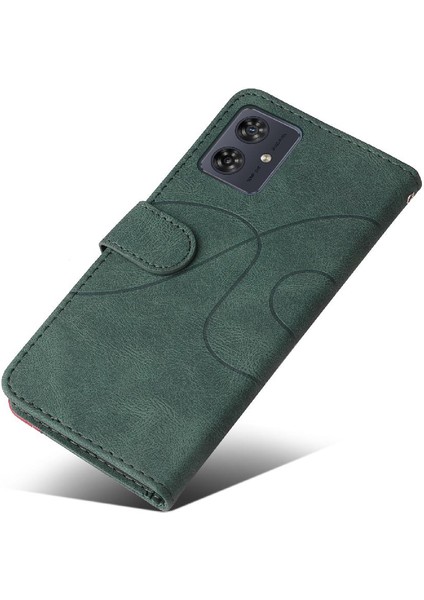 Motorola G54 5g Için Kart Yuvası Standı Iki Renkli Dikiş Pu Flip (Yurt Dışından) fiyatları