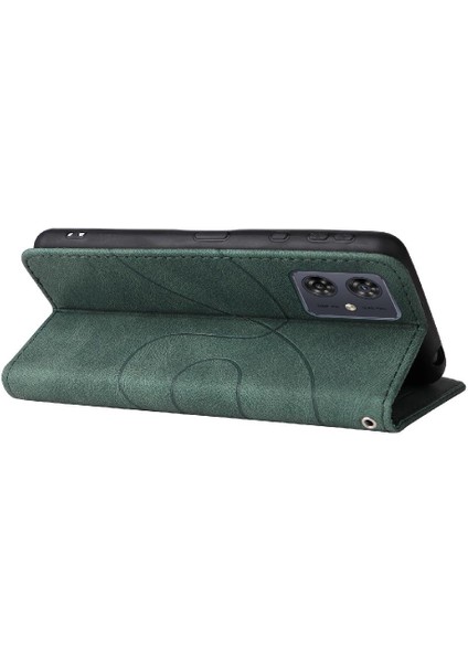 Motorola G54 5g Için Kart Yuvası Standı Iki Renkli Dikiş Pu Flip (Yurt Dışından) indirimleri