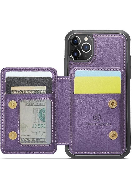 IPhone 11 Için Kılıf Pro Max Rfıd Engelleme Ayrılabilir Cüzdan Standı Fonksiyonu (Yurt Dışından)