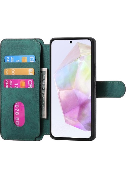 Samsung Galaxy A35 5g Için Flip Case Cüzdan Kart Standı Retro Mıknatıs (Yurt Dışından)