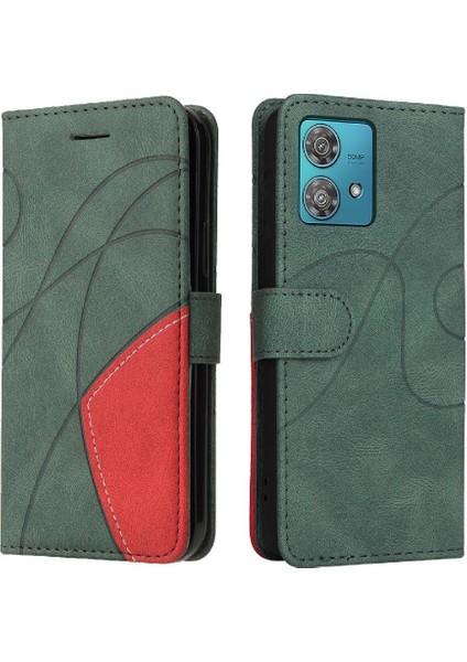 Motorola Kenar 40 Neo 5g Pu Deri Flip Folio Kılıf Kickstand ile (Yurt Dışından)
