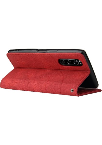 Sony Xperia 5 Için Kılıf Kickstand Koruyucu Kart Yuvası Standı ile Pu Flip (Yurt Dışından)