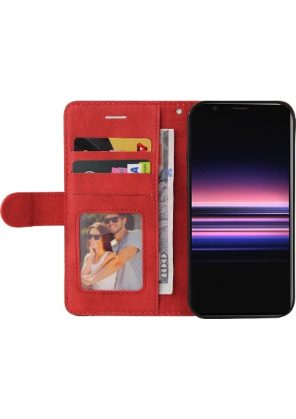 Sony Xperia 5 Için Kılıf Kickstand Koruyucu Kart Yuvası Standı ile Pu Flip (Yurt Dışından)