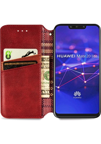 Huawei Mate 20 Lite Için Kılıf Kılıf Moda Tasarım Cüzdan Fonksiyonu (Yurt Dışından)