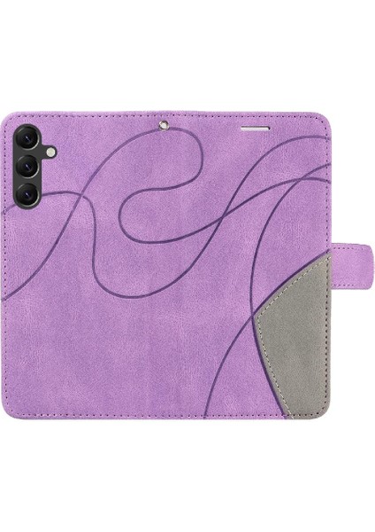 Samsung Galaxy A05S Iki Renkli Dikiş Pu Deri Flip Folio Için Kılıf (Yurt Dışından) fiyatları