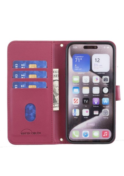 IPhone 16 Için Flip Case Pro Cüzdan Kart Yuvaları Tutucu Koruyucu Pu Deri (Yurt Dışından)