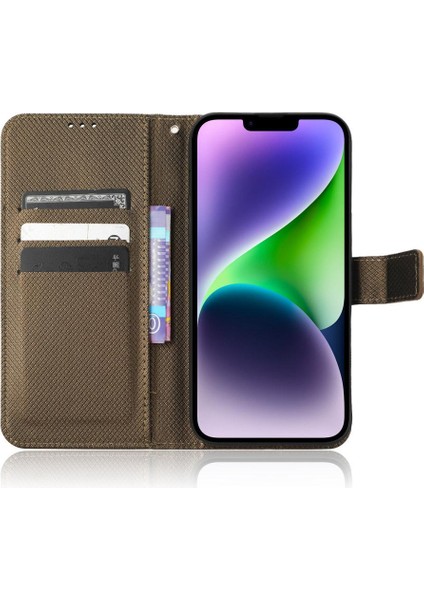 IPhone 15 Için Kılıf Artı Kart Tutucu Kapak Manyetik Cüzdan Kickstand (Yurt Dışından)