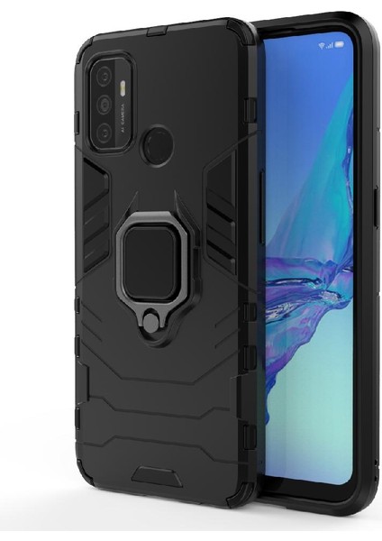 Oppo A53 4g Için Kılıf 360 &deg; Dönen Halka Darbeye Kapak Askeri Damla (Yurt Dışından)