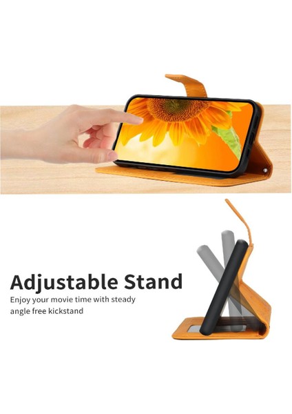 Oppo RENO12 Pro 5g Ayçiçeği Kickstand Koruyucu Deri Cüzdan Için Kılıf (Yurt Dışından) fırsatları
