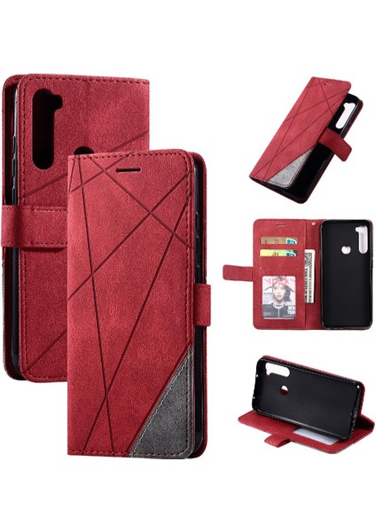 Xiaomi Redmi Not 8 Için Kılıf Manyetik Kart Tutucu Kickstand Darbeye Pu (Yurt Dışından)