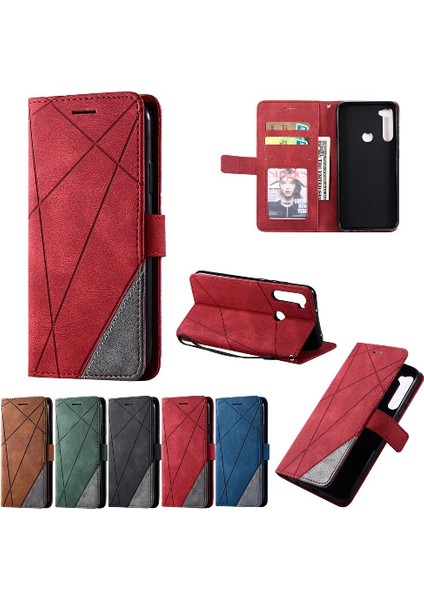 Xiaomi Redmi Not 8 Için Kılıf Manyetik Kart Tutucu Kickstand Darbeye Pu (Yurt Dışından)