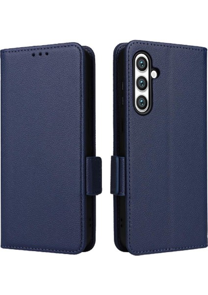 Samsung Galaxy S24 Fe Pu Deri Cüzdan Için Flip Case Yan Toka Kartı (Yurt Dışından)