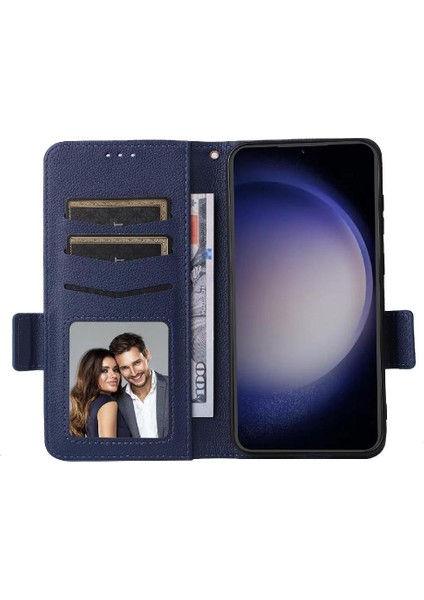 Samsung Galaxy S24 Fe Pu Deri Cüzdan Için Flip Case Yan Toka Kartı (Yurt Dışından)