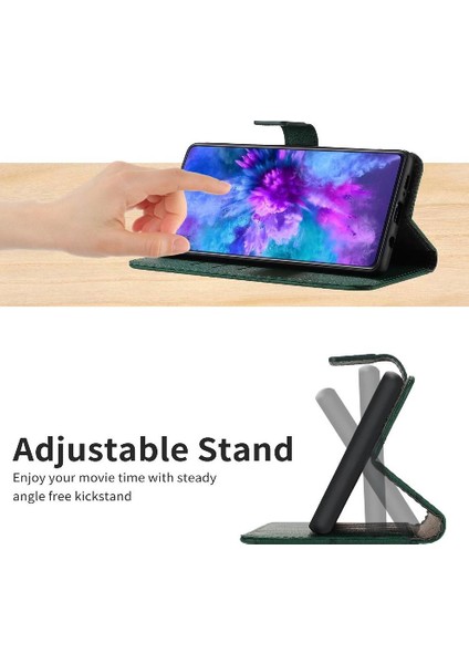 Oppo RENO12 Için Flip Case El Kayışı Manyetik Pu ile 5g Kart Yuvası Standı (Yurt Dışından) indirimleri