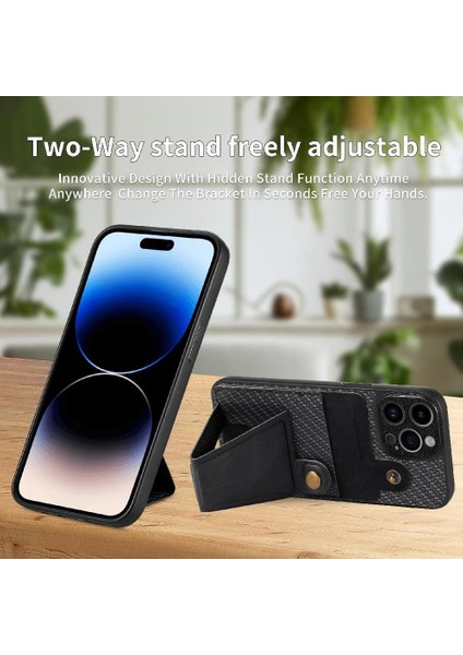 IPhone 14 Için Kılıf Pro Max Cardholder Standı Fonksiyonu Braketi Manyetik (Yurt Dışından)