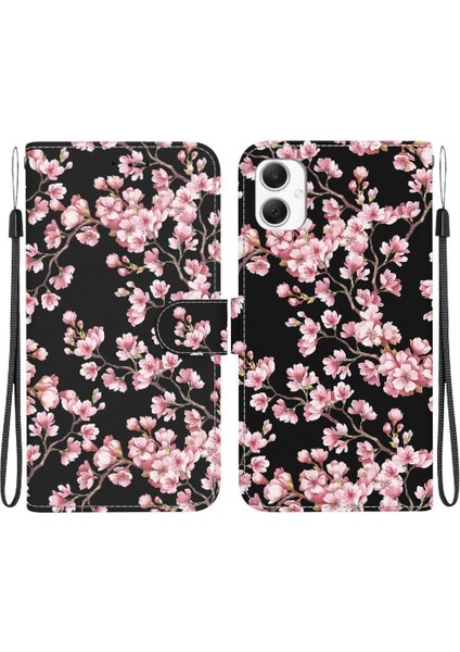 Samsung Galaxy A06 Cüzdan Kart Yuvaları Için Kılıf Manyetik Kapatma Kelebek (Yurt Dışından)