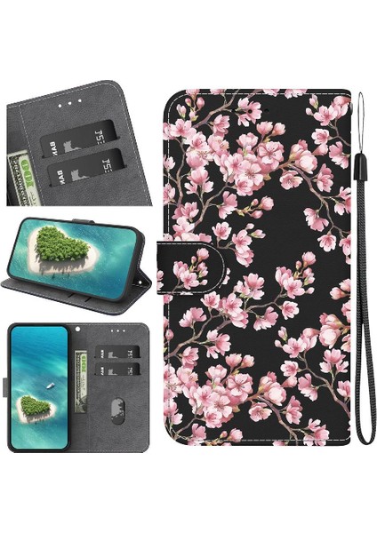 Samsung Galaxy A06 Cüzdan Kart Yuvaları Için Kılıf Manyetik Kapatma Kelebek (Yurt Dışından) modelleri